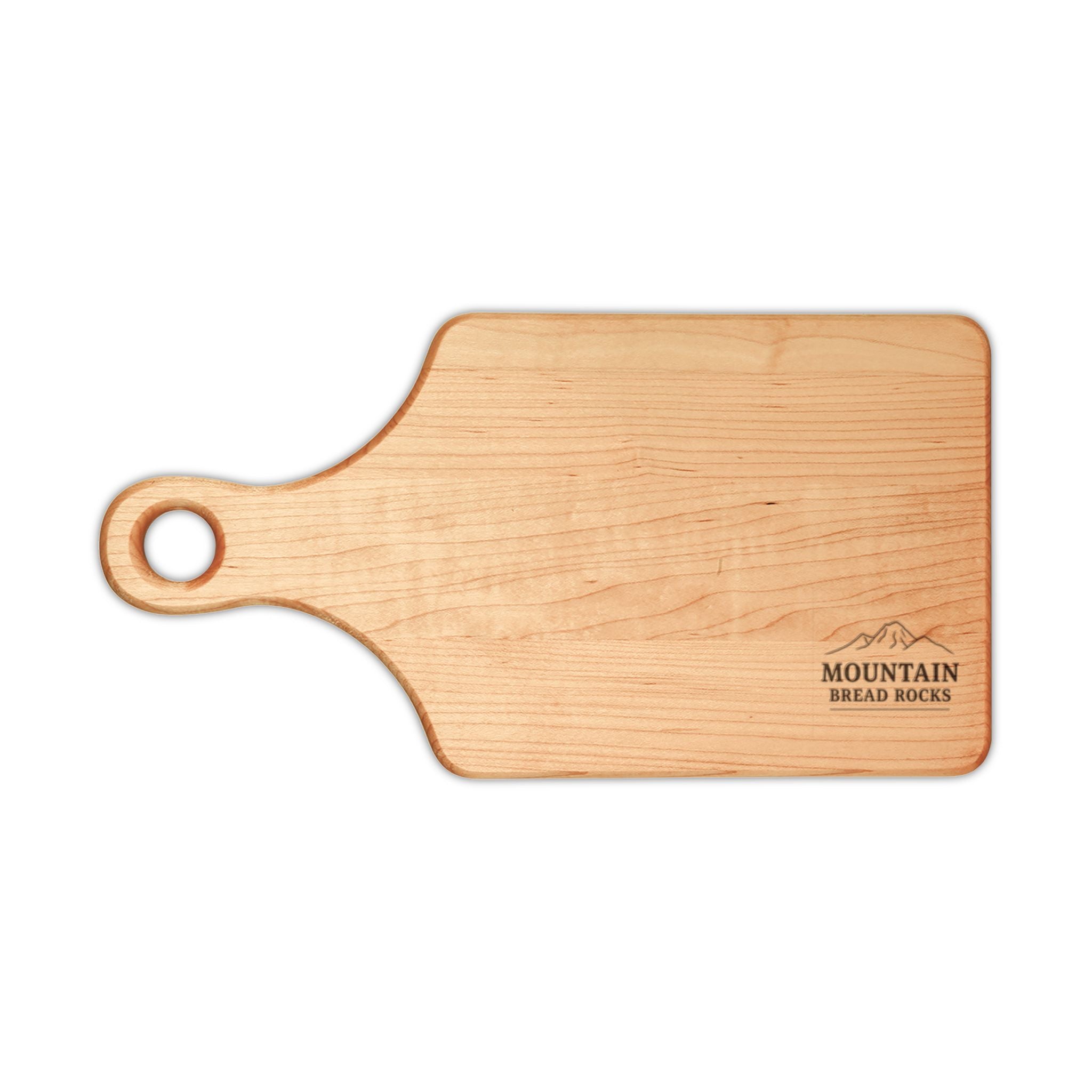 Engraved Mountain Bread Cutting Board – Rustic Maple Serving & Prep Board
