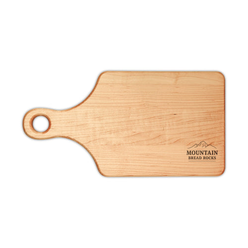 Engraved Mountain Bread Cutting Board – Rustic Maple Serving & Prep Board